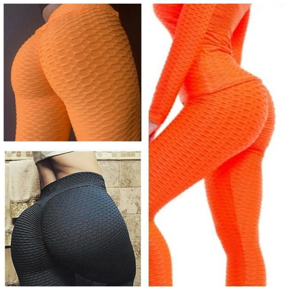 Booty Lifting Neon Orange Leggings Size Medium